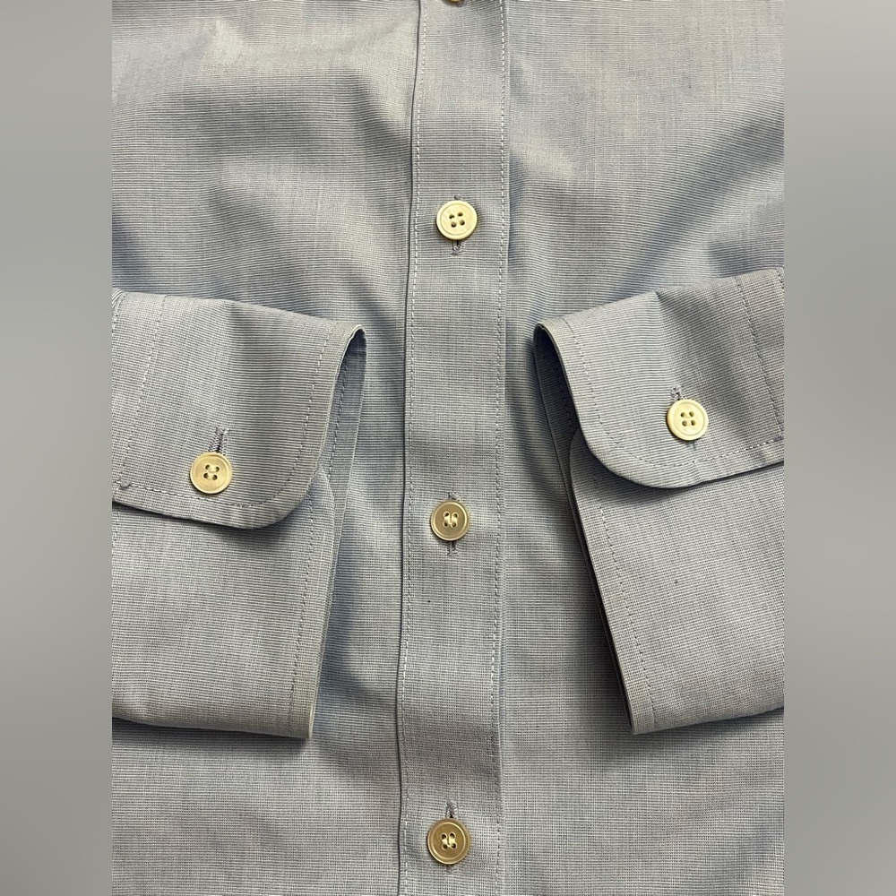 Talbots blue wrinkle resistant dress shirt nwot - Picture 5 of 5